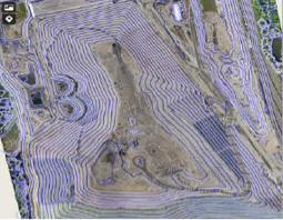 Drone developed topo image for site layout